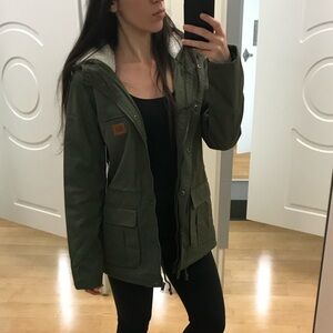 Women's Billabong Green Hooded Jacket
